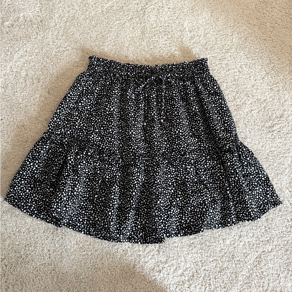 Hudson Gray Spotted Drawstring Skirt